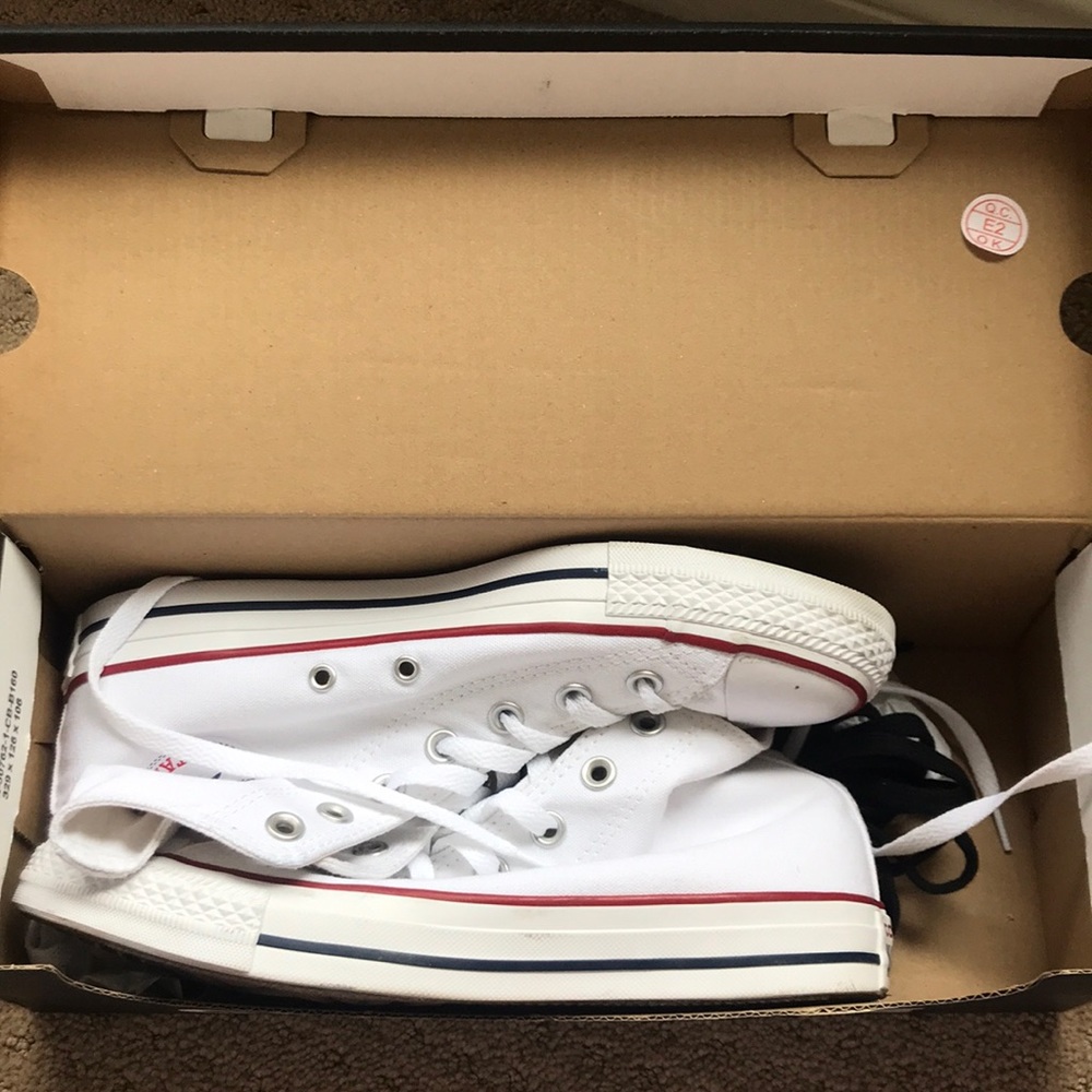 White converse high tops